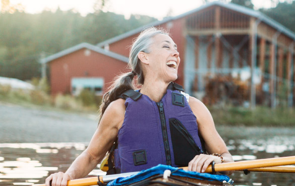 Mature woman enjoying the outdoors